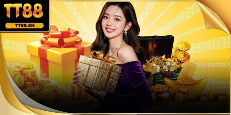 Giao diện nhận thưởng chào mừng trong mục Khuyến mãi TT88 khủng